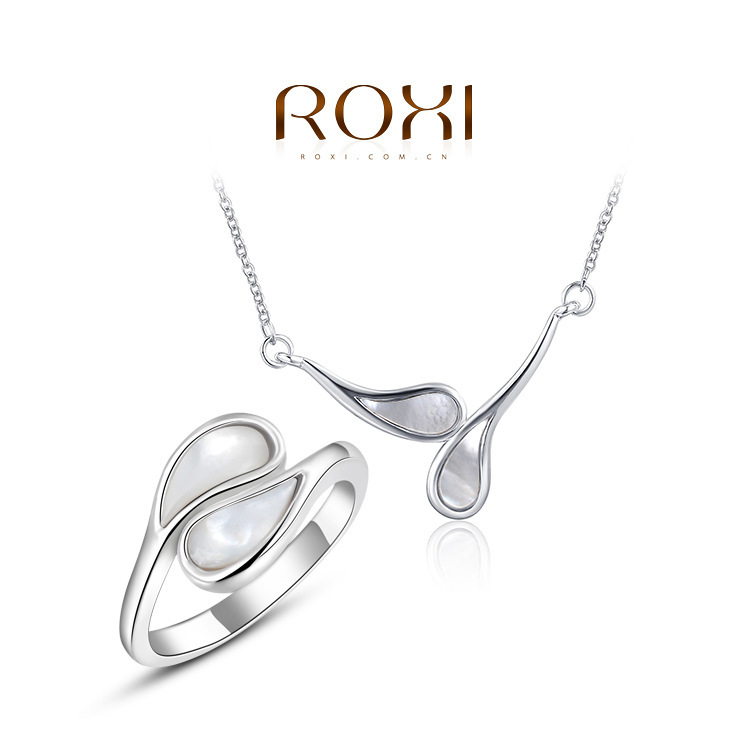   +   Ƽ 巹 ׼ ROXI Ư  18K       Ʈ/ROXI Unique Design 18K Platinum Plated Water Drop Opals Jewelry Sets For Women Rin